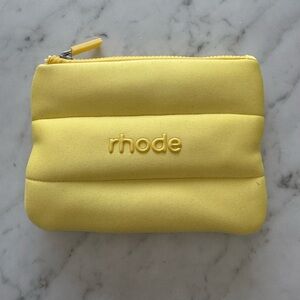 Rhode yellow zip bubble pouch